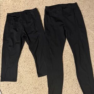 Avia Black High-Waisted Leggings Size M 8-10
